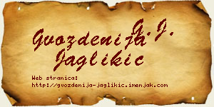 Gvozdenija Jaglikić vizit kartica